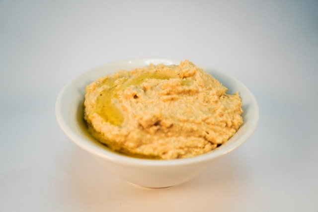 Hummus dip in a bowl